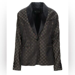 Etro Black and Gold jacquard Patterned Blazer size 44/ us 8 EUC